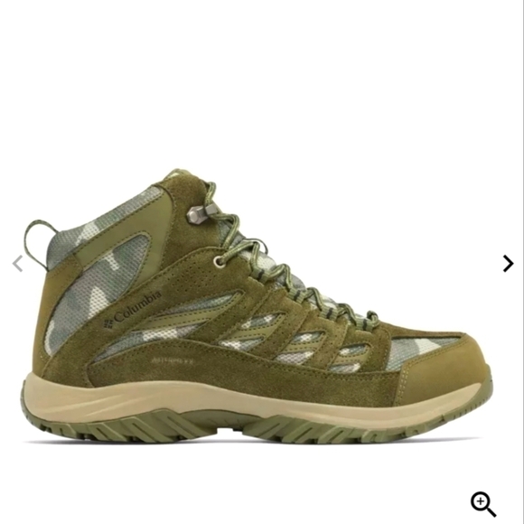 Columbia Crestwood mid waterproof hiking boot green camoflauge 10 NWT - Picture 1 of 9